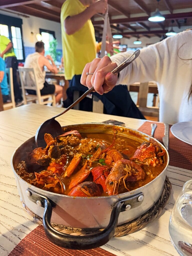 Arroz con bogavante en Porto de Rinlo