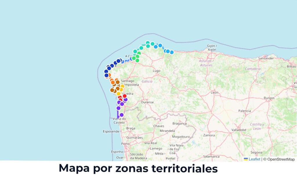 Mapa Web Camino del Litoral de Galicia